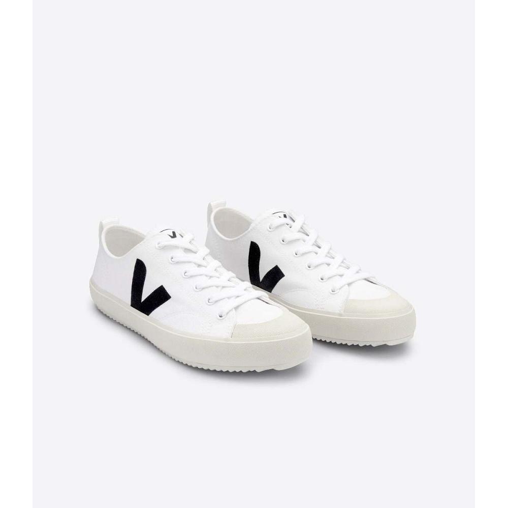 White/Black Women's Veja NOVA CANVAS Shoes | AU 480QMA